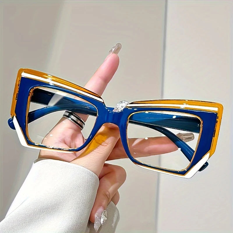Blue Vintage Oversized Reading Glasses