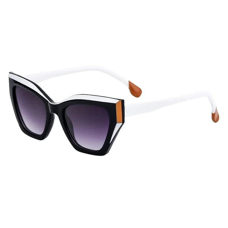 Vintage Sexy Cat Eye Sunglasses white black