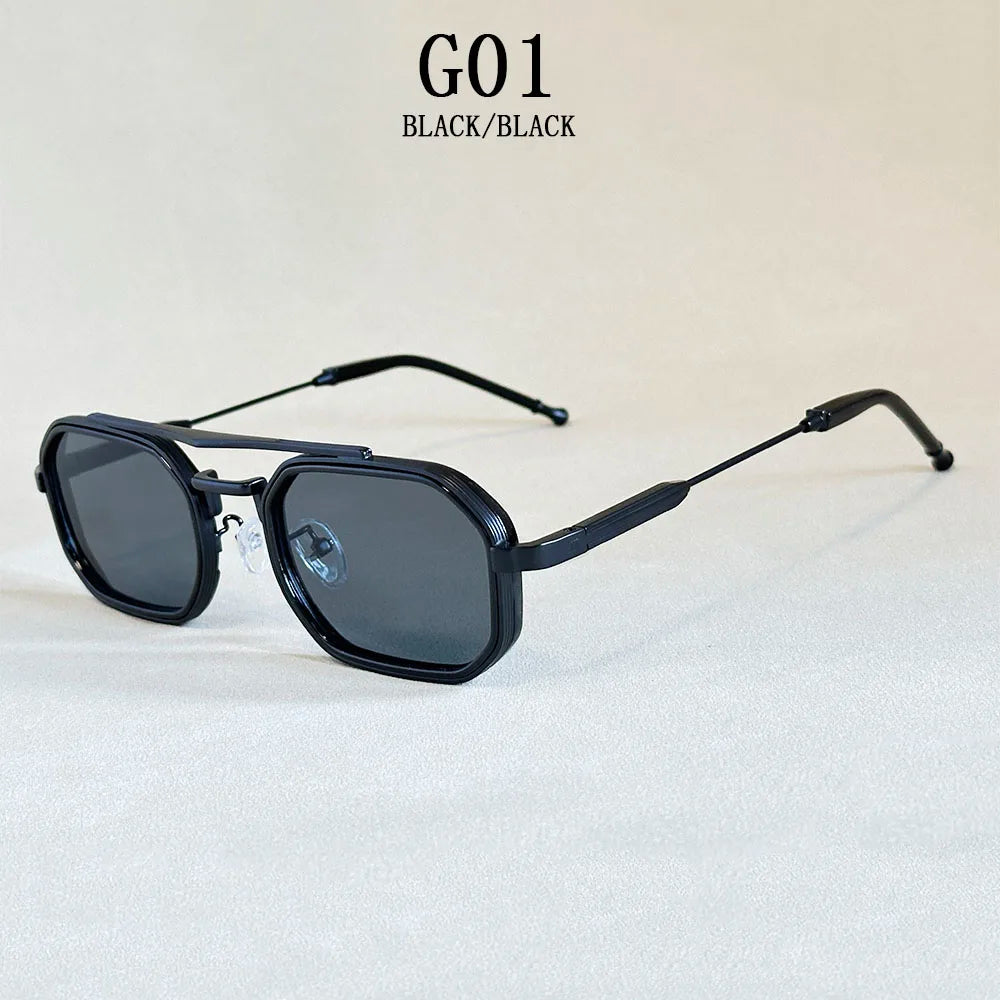 Vintage Square Steampunk Men Sunglasses