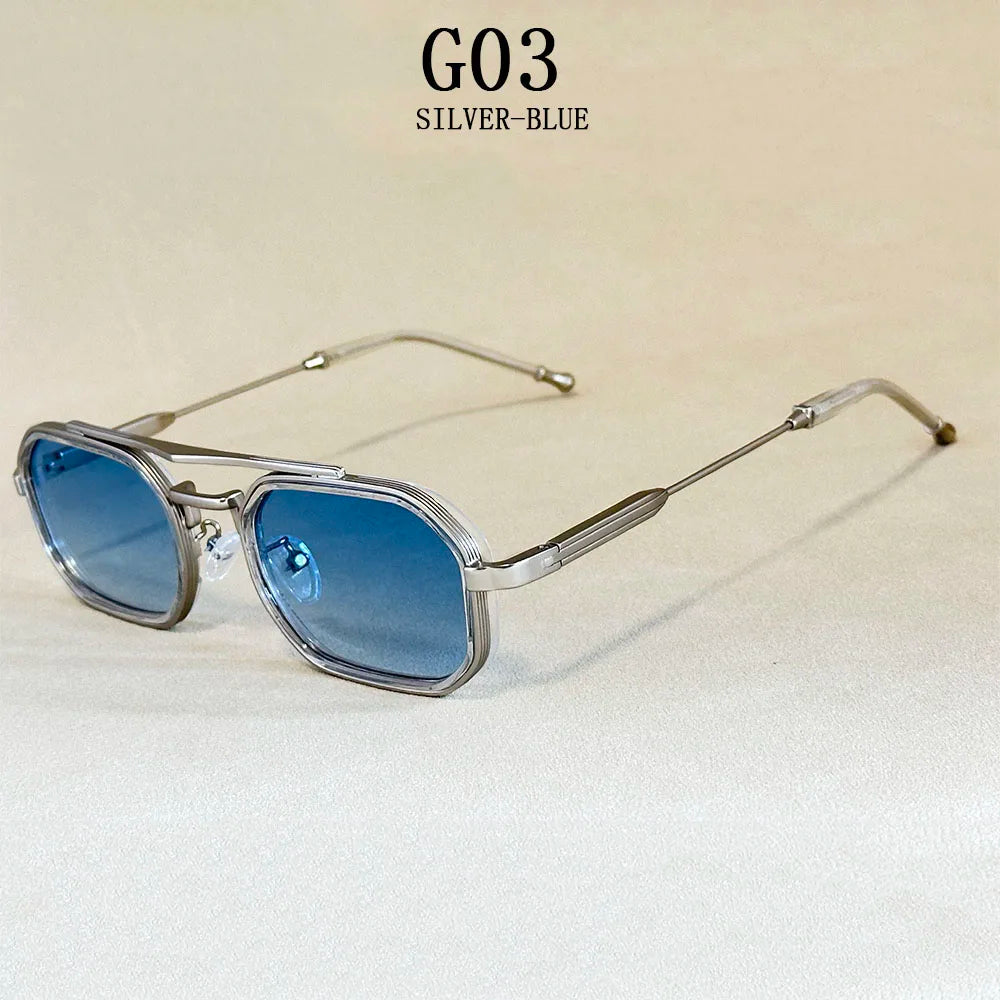 Vintage Square Steampunk Men Sunglasses