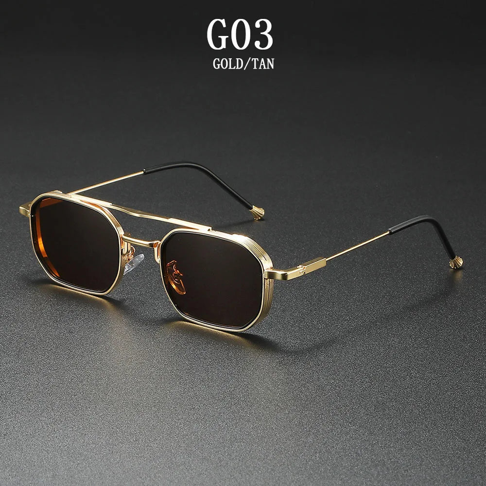 Vintage Steampunk Square Men Sunglasses
