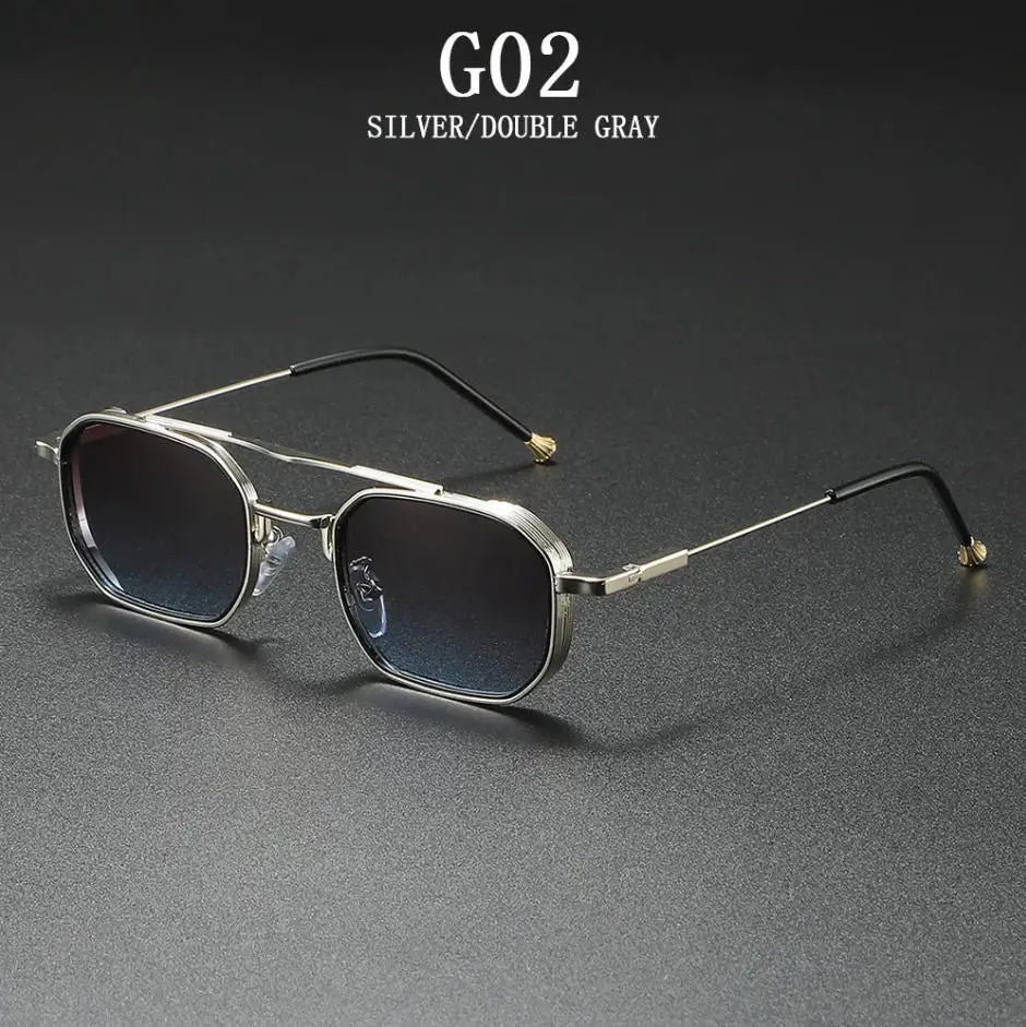 Vintage Steampunk Square Men Sunglasses
