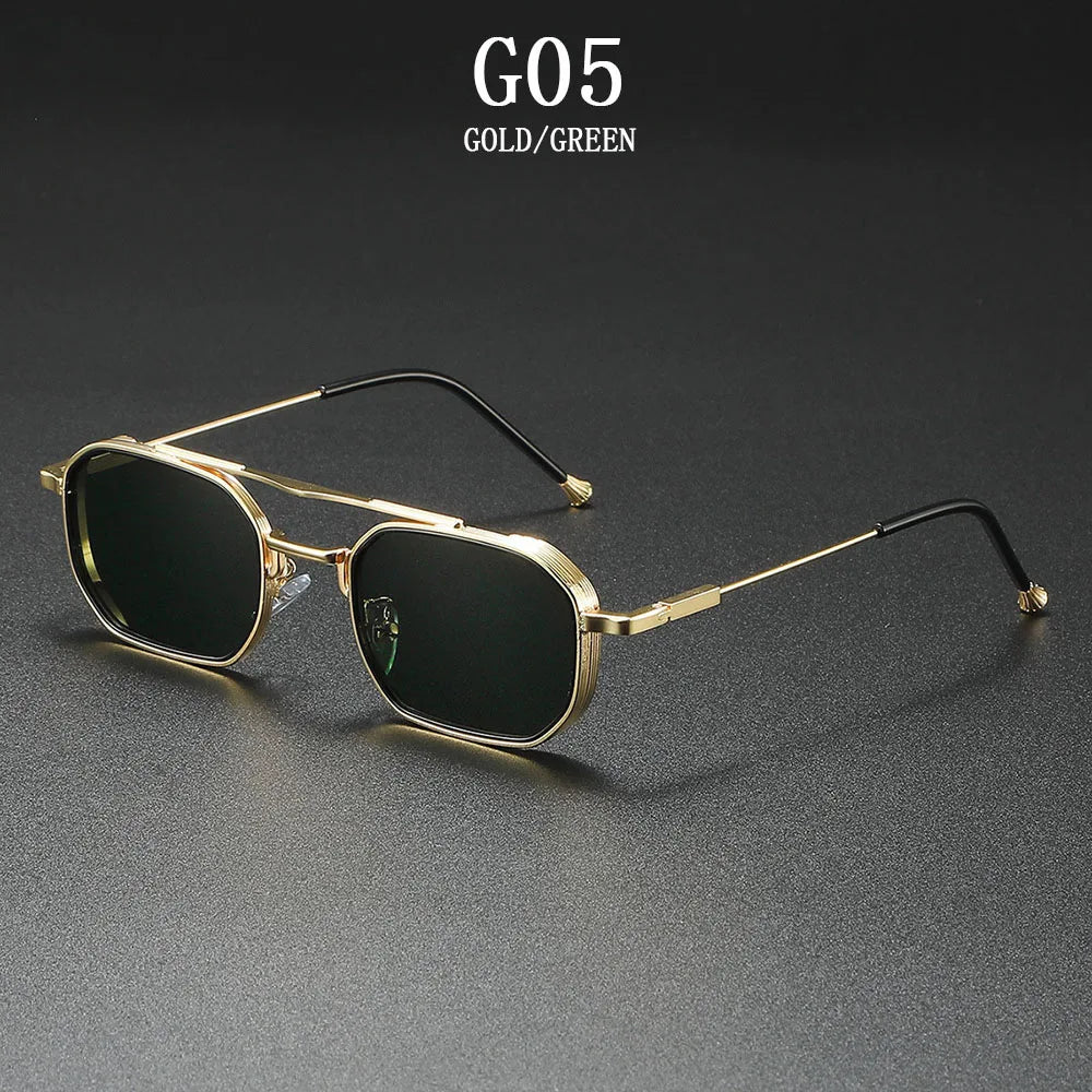 Vintage Steampunk Square Men Sunglasses