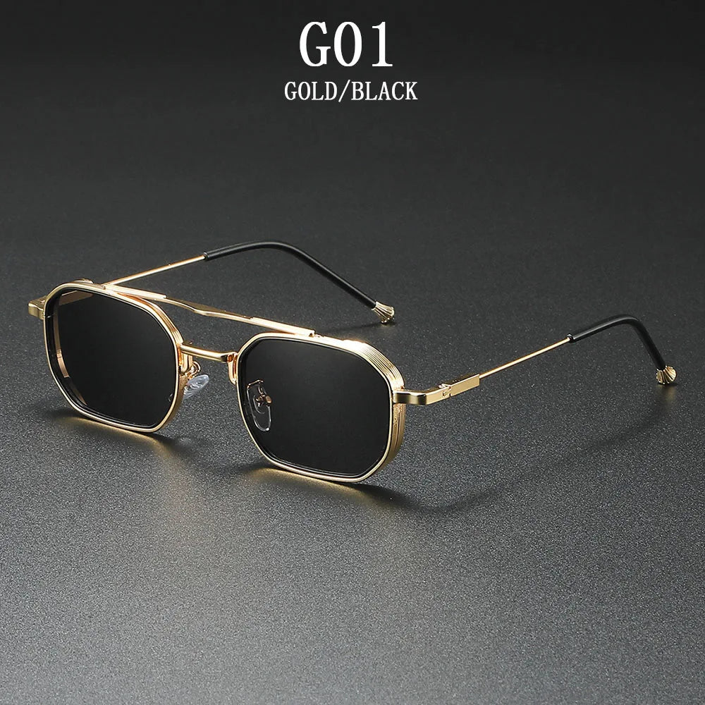 Vintage Steampunk Square Men Sunglasses