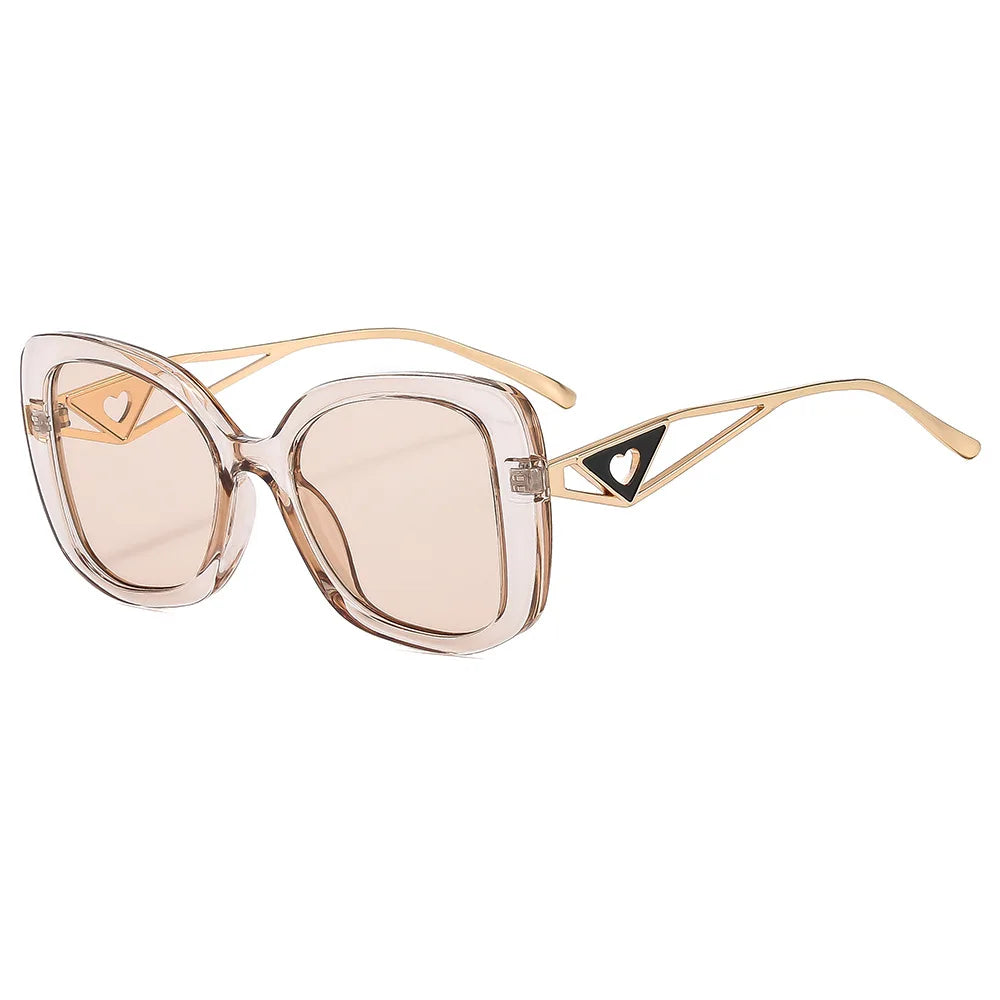 Vintage UV400 Driving Oversize Square Alloy Sunglasses
