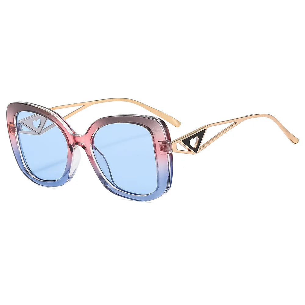 Vintage UV400 Driving Oversize Square Alloy Sunglasses