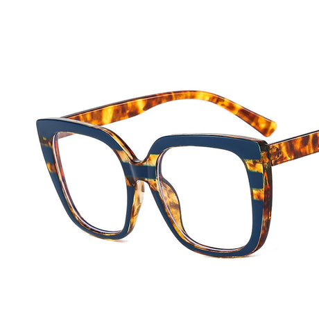 leopard blue Vision Square Anti Blue Light Eyewear