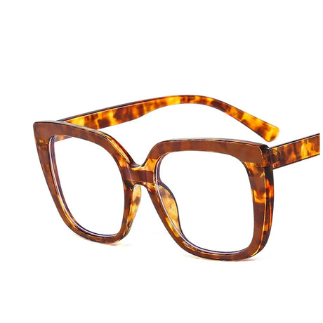 leopard brown Vision Square Anti Blue Light Eyewear