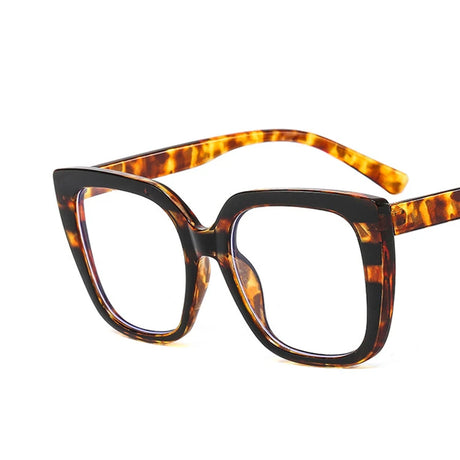 leopard black Vision Square Anti Blue Light Eyewear