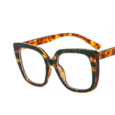 leopard green Vision Square Anti Blue Light Eyewear