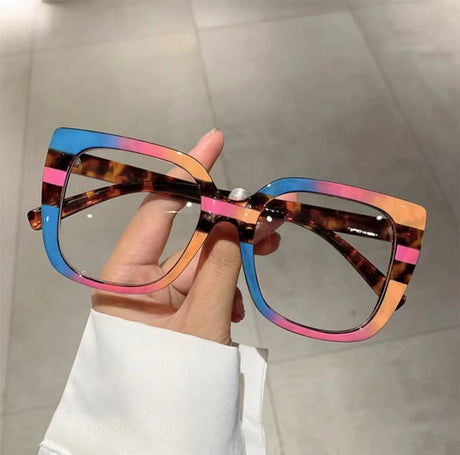 leopard blue pink Vision Square Anti Blue Light Eyewear