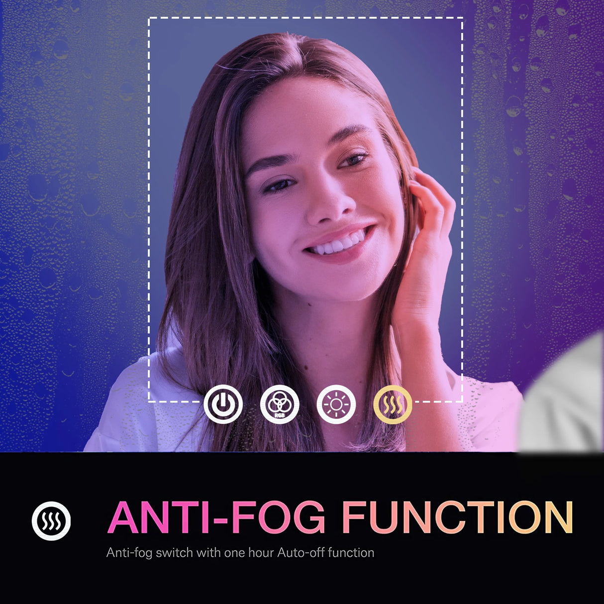 Waterproof Anti-Fog LED Bathroom Mirror