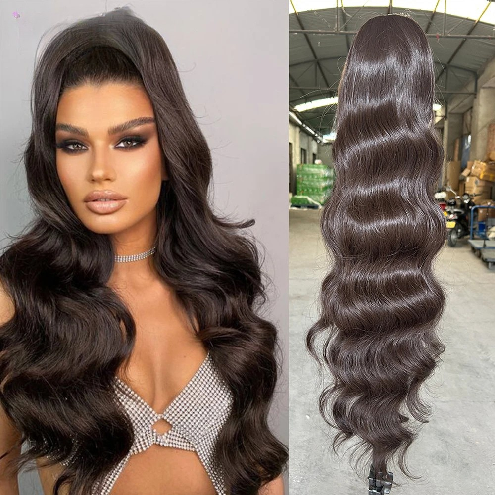 Black Wavy 28Inches Clip in Synthetic Hair Extension