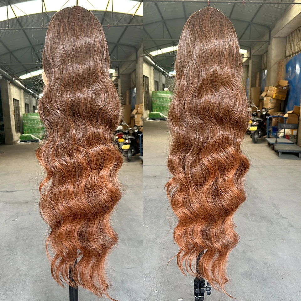 Orange Wavy 28Inches Clip in Synthetic Hair Extension