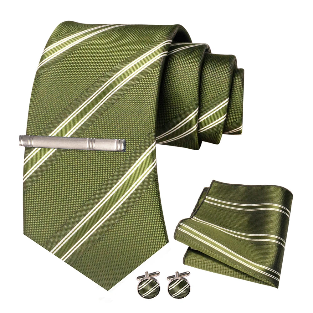 Brown Stripe Necktie Set