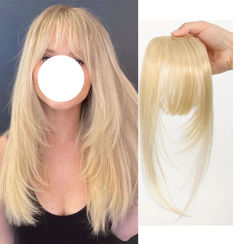 Wispy Fringe with Sideburns Synthetic Hair Clip-In Bangs Cut