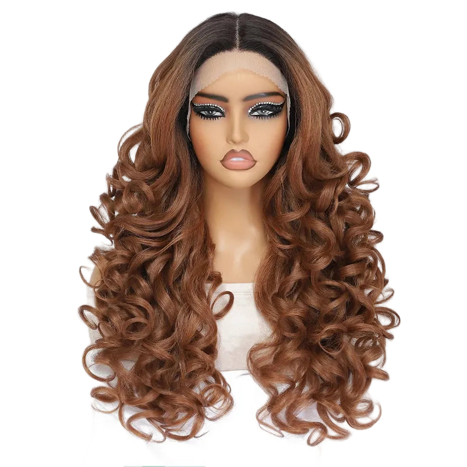 Women Curly Afro Lace 24Inch Latisha Synthetic Wig