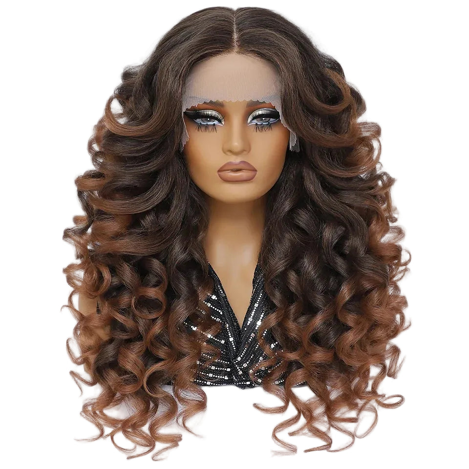 Women Curly Afro Lace 24Inch Latisha Synthetic Wig