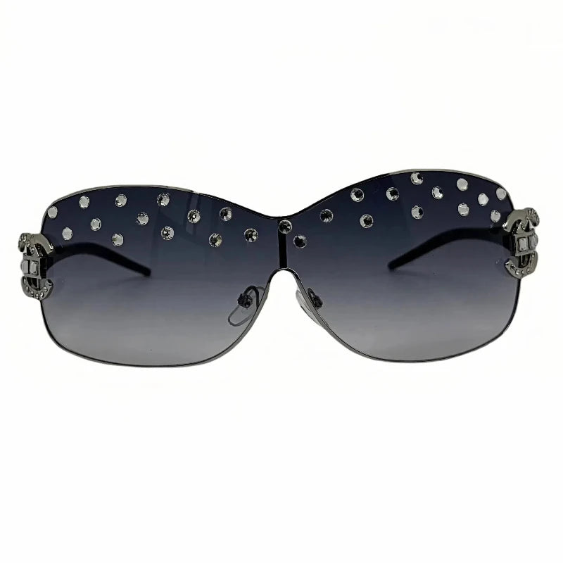 Wrap-around Sun Glasses Silver