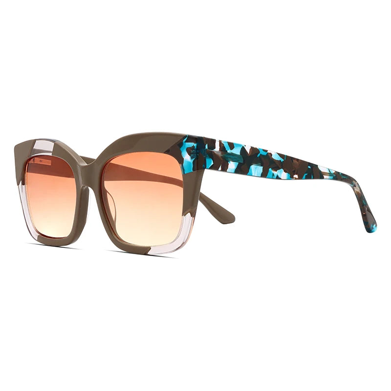 Luxury cat eye sunglasses women acetate frame UV400 lenses