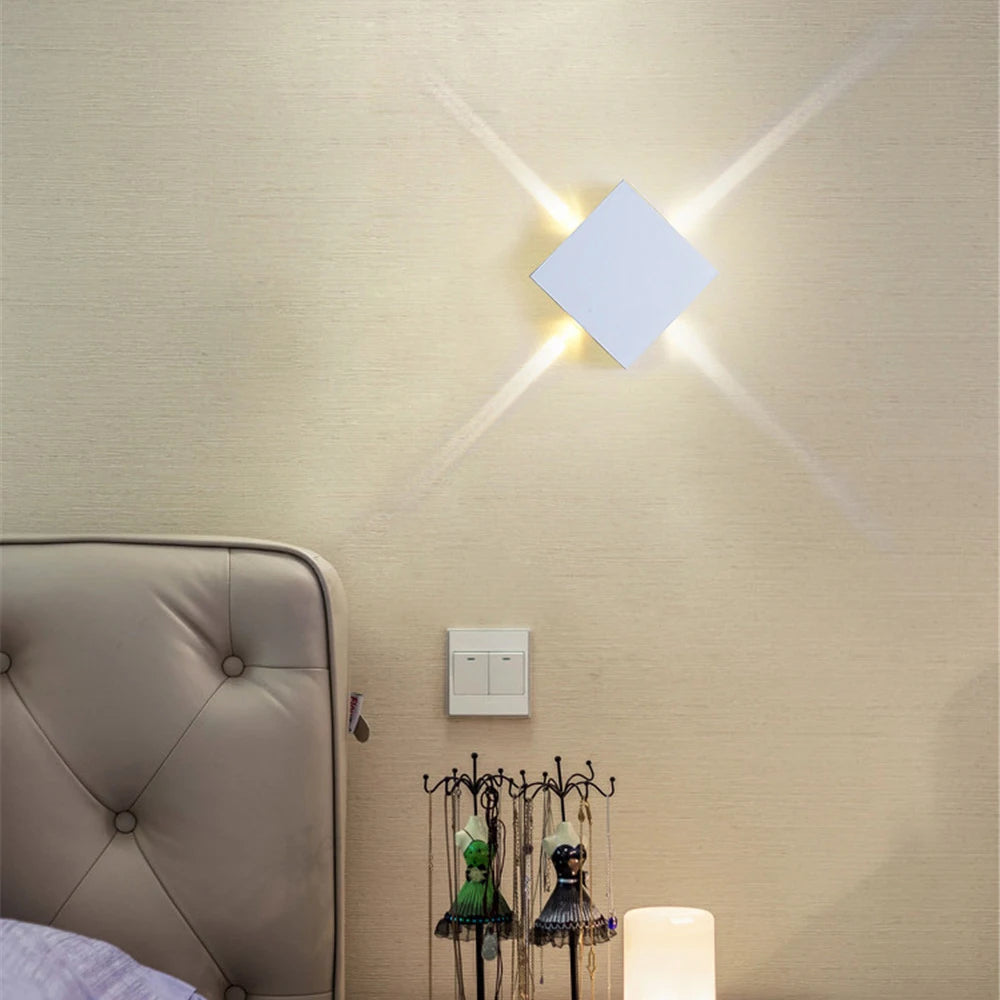 Modern LED Wall Lamp – Star Cross Wall Light for Bedroom