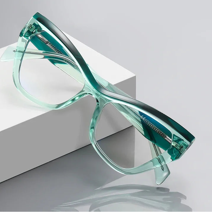 Women’s cat eye blue light blocking prescription eyeglasses frame