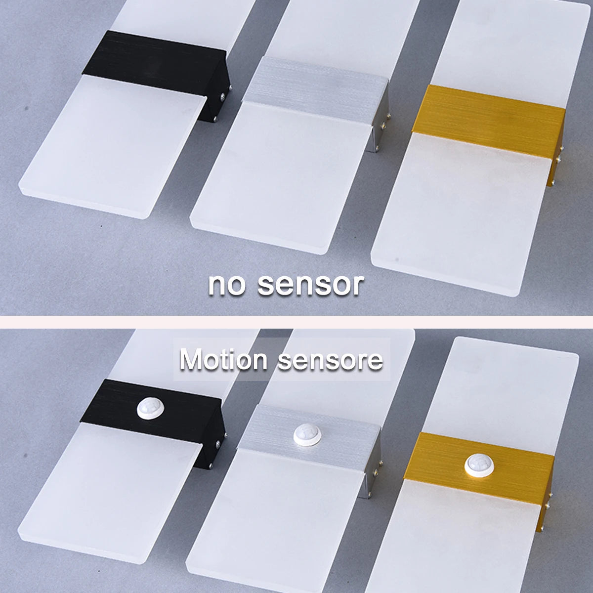 LED wall light with PIR motion sensor mounted in a bedroom or hallway