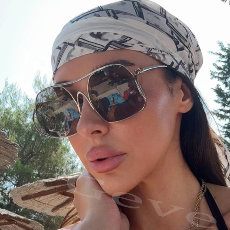 Women’s Double Bridge Pilot Sunglasses | Luxury Style