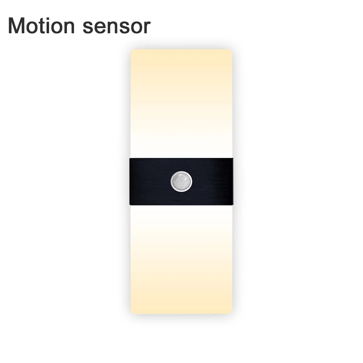LED wall light with PIR motion sensor mounted in a bedroom or hallway