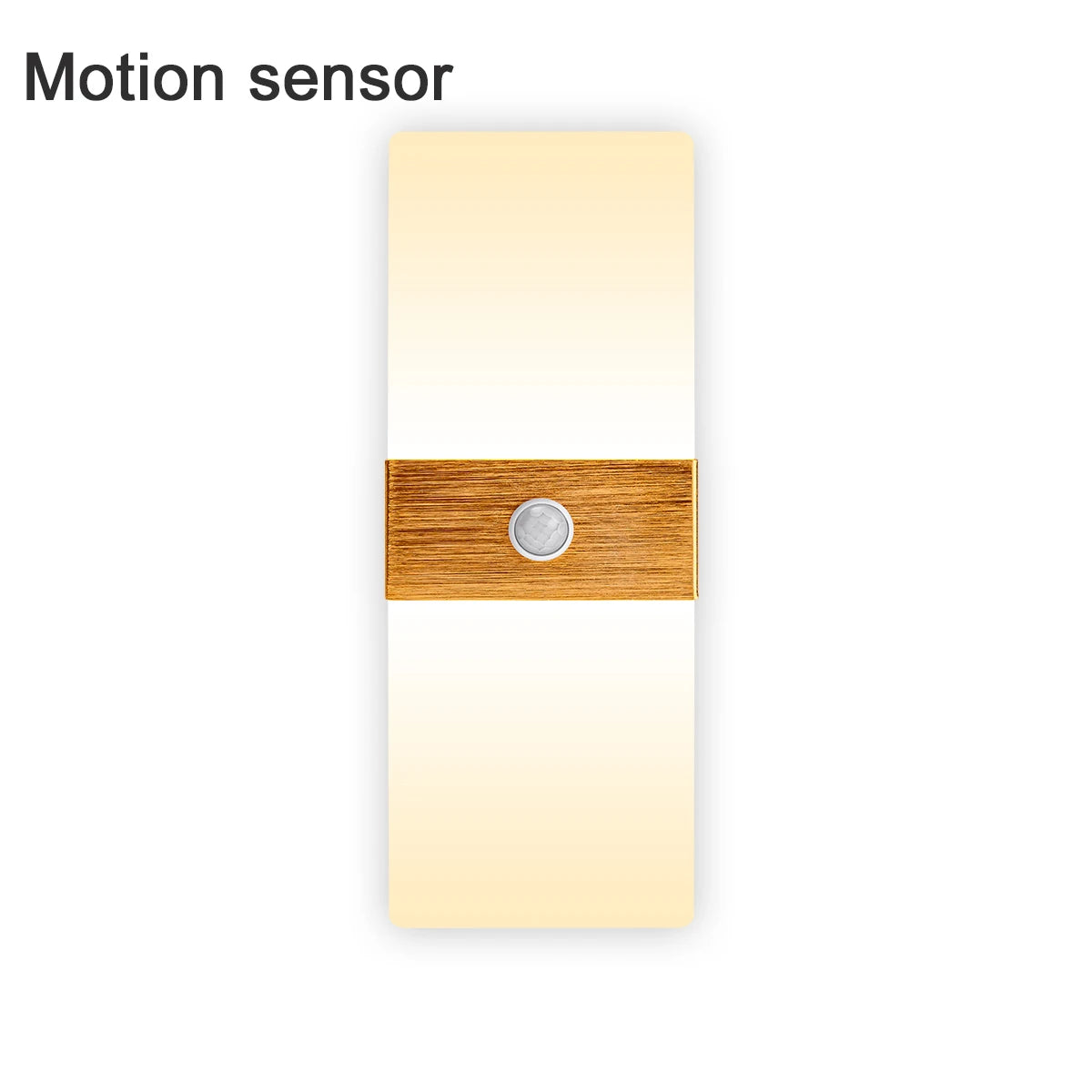 LED wall light with PIR motion sensor mounted in a bedroom or hallway