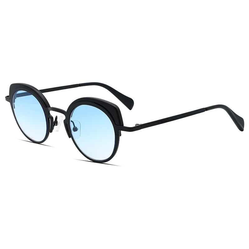 Women luxury cat eye sunglasses with acetate metal frame and UV400 lenses