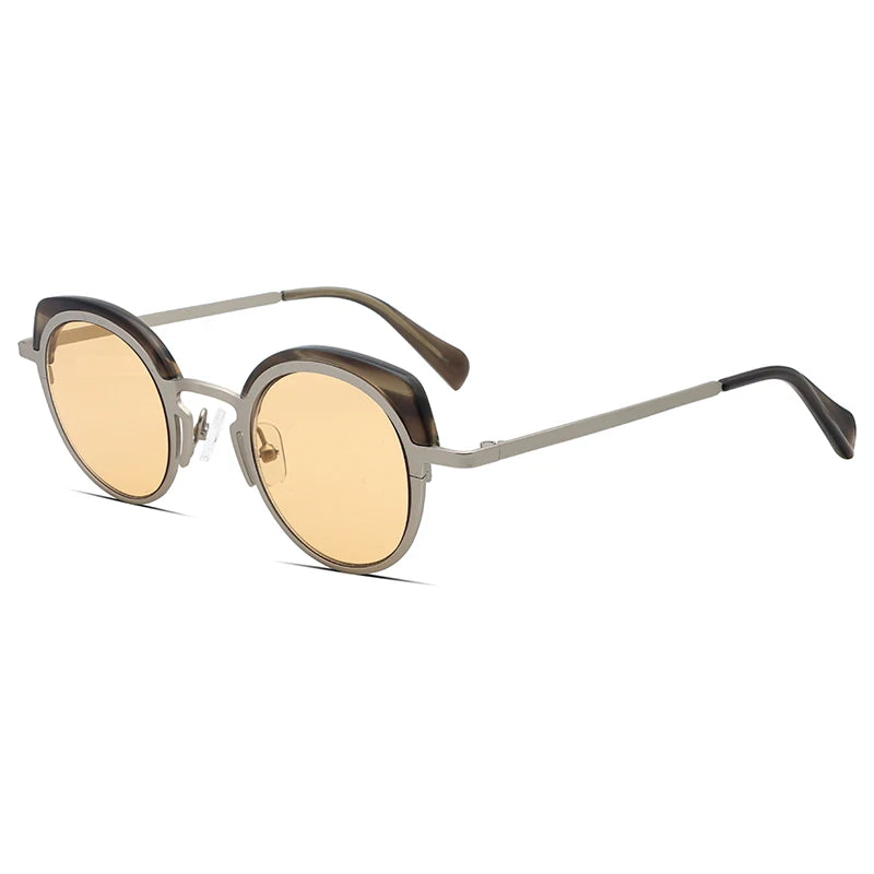 Women luxury cat eye sunglasses with acetate metal frame and UV400 lenses