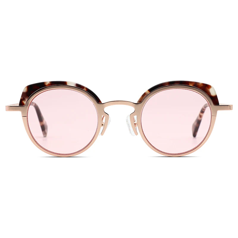 Women luxury cat eye sunglasses with acetate metal frame and UV400 lenses