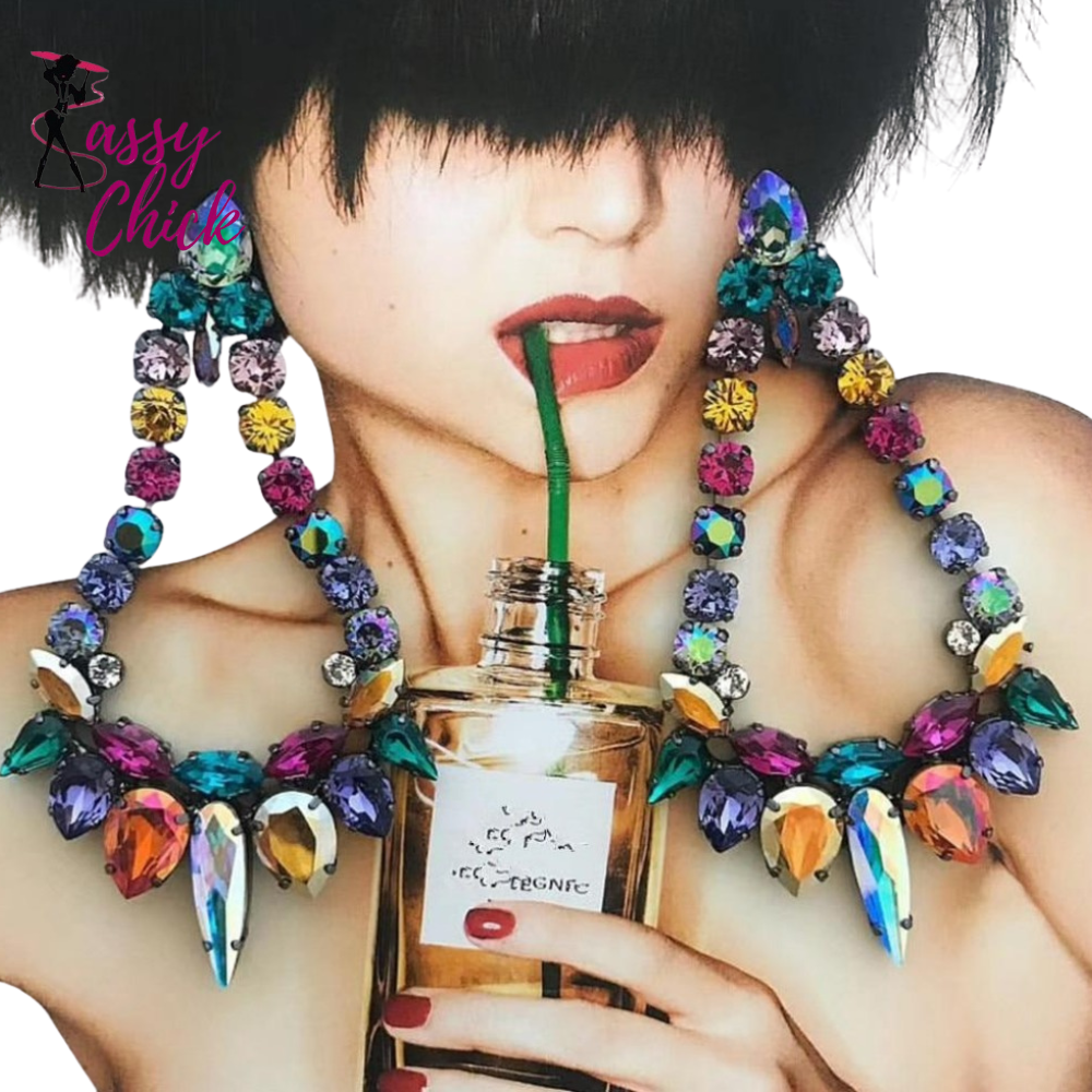 Multicolors Crystal Stone Earrings Sassy Chick