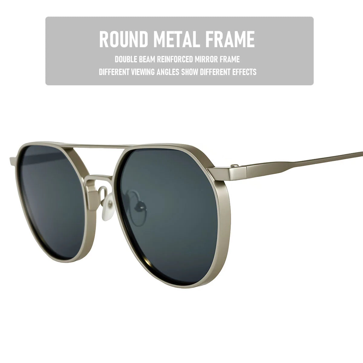 Oval vintage sunglasses for men with UV400 protection