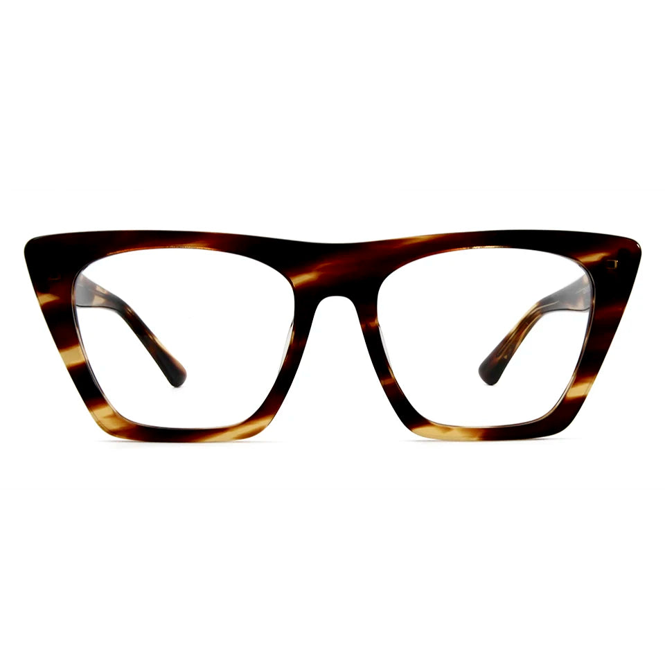 Women's oversized cat eye acetate optical glasses frame