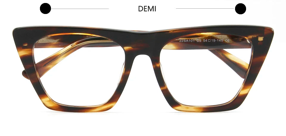 Women's oversized cat eye acetate optical glasses frame
