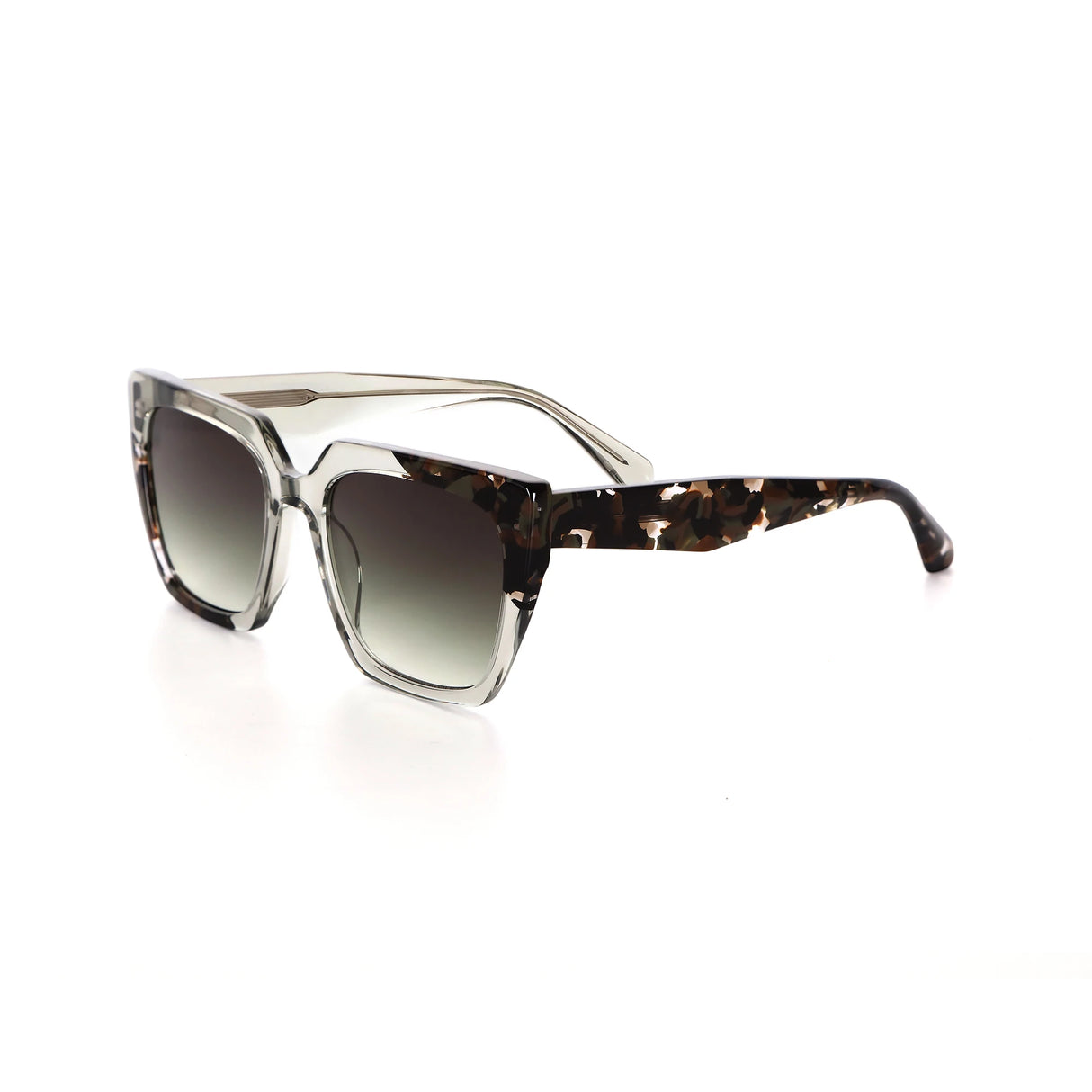 Women wearing retro square sunglasses with acetate frame and UV400 protection