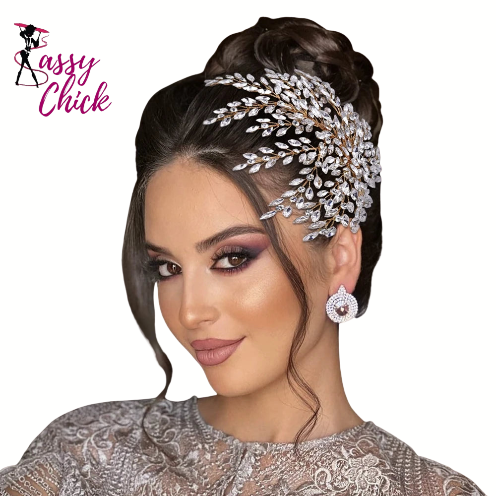 Shiny Rhinestone Bridal Headwear Sassy Chick