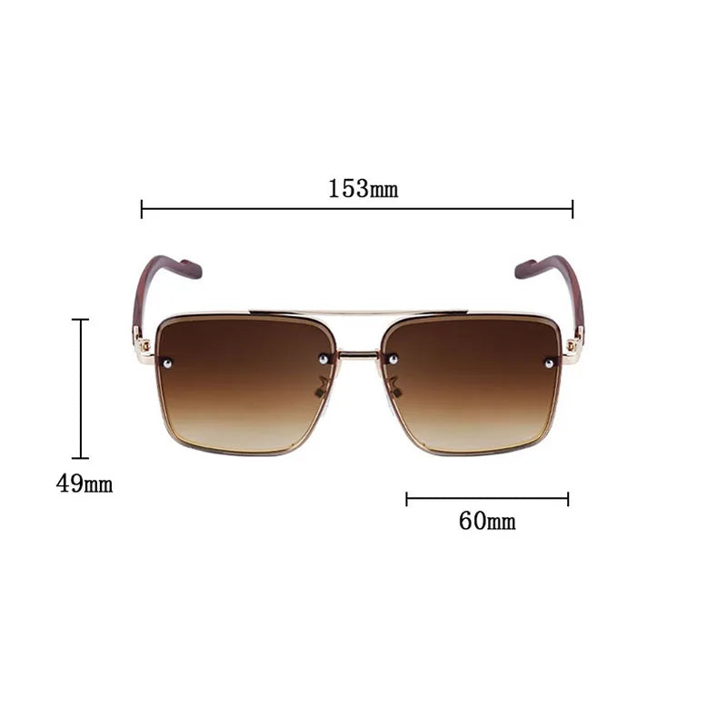Square vintage sunglasses for men and women