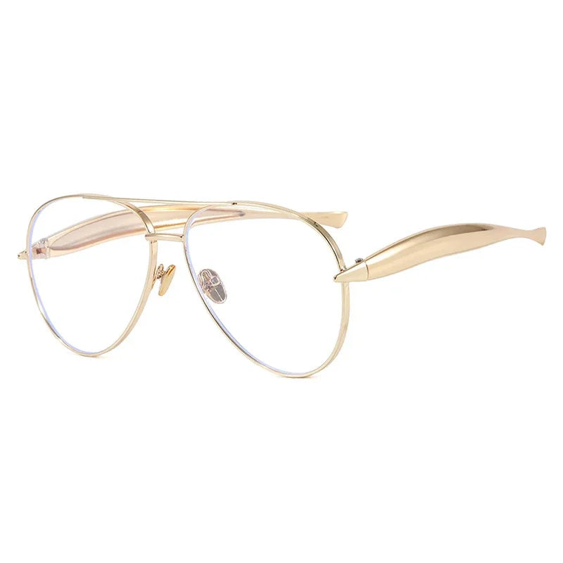 Vintage metal pilot sunglasses with UV400 lenses for men and women