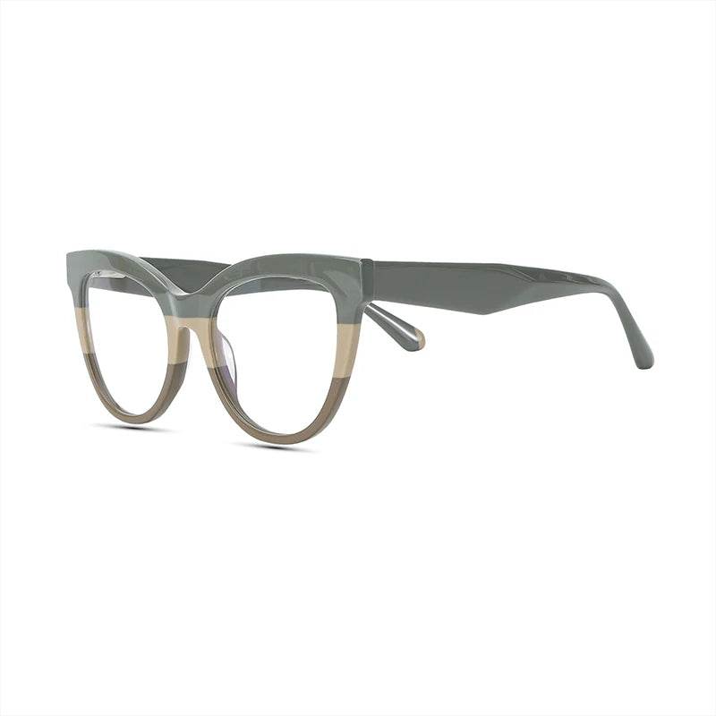Women’s vintage tortoiseshell cat eye optical glasses with acetate frame and metal hinges