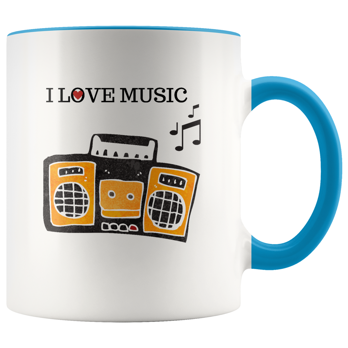 Mug I Love Music Ceramic Accent Mug - Blue | Shop Sassy Chick