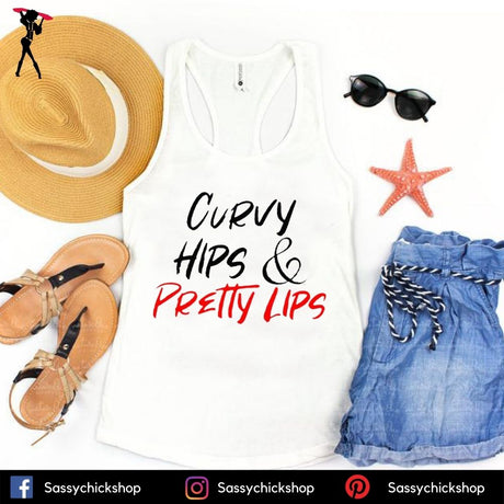 Curvy Hips & Pretty Lips Tanks - Shop Sassy Chick