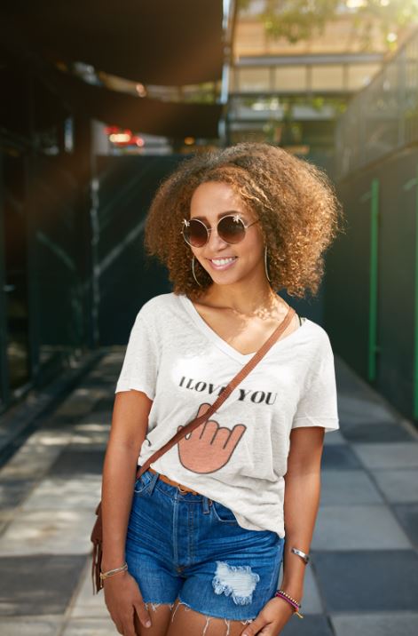 I LOVE YOU ASL V-Neck - Shop Sassy Chick