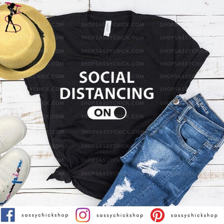 Social Distancing V-Neck - Shop Sassy Chick