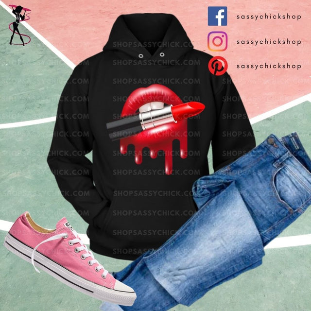 Lip Lipstick Hoodies - Shop Sassy Chick