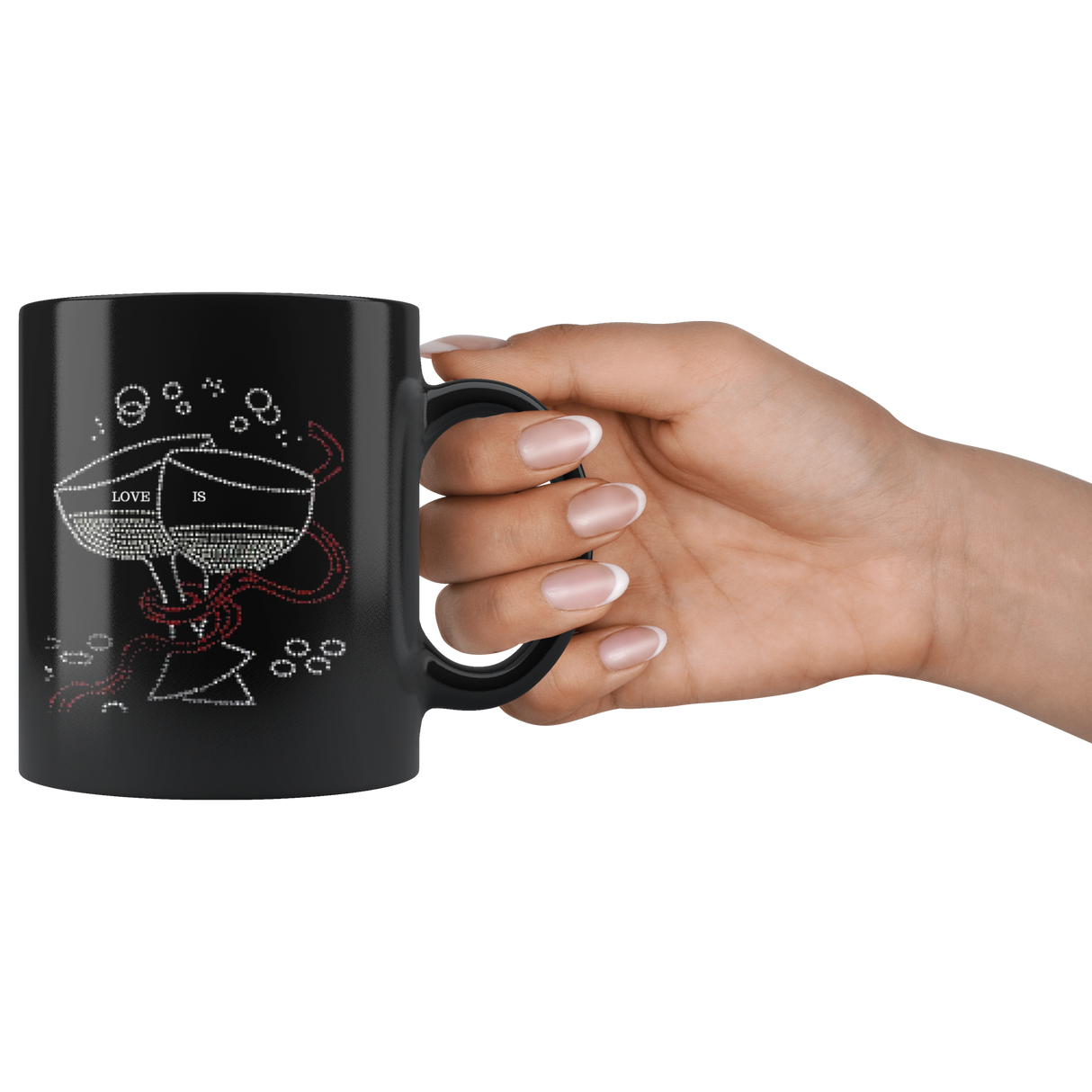 Mug Love Is Ceramic Black Coffee Mug - 1 | Shop Sassy Chick