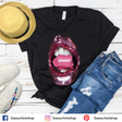 Glitter Lips V-Neck - Shop Sassy Chick