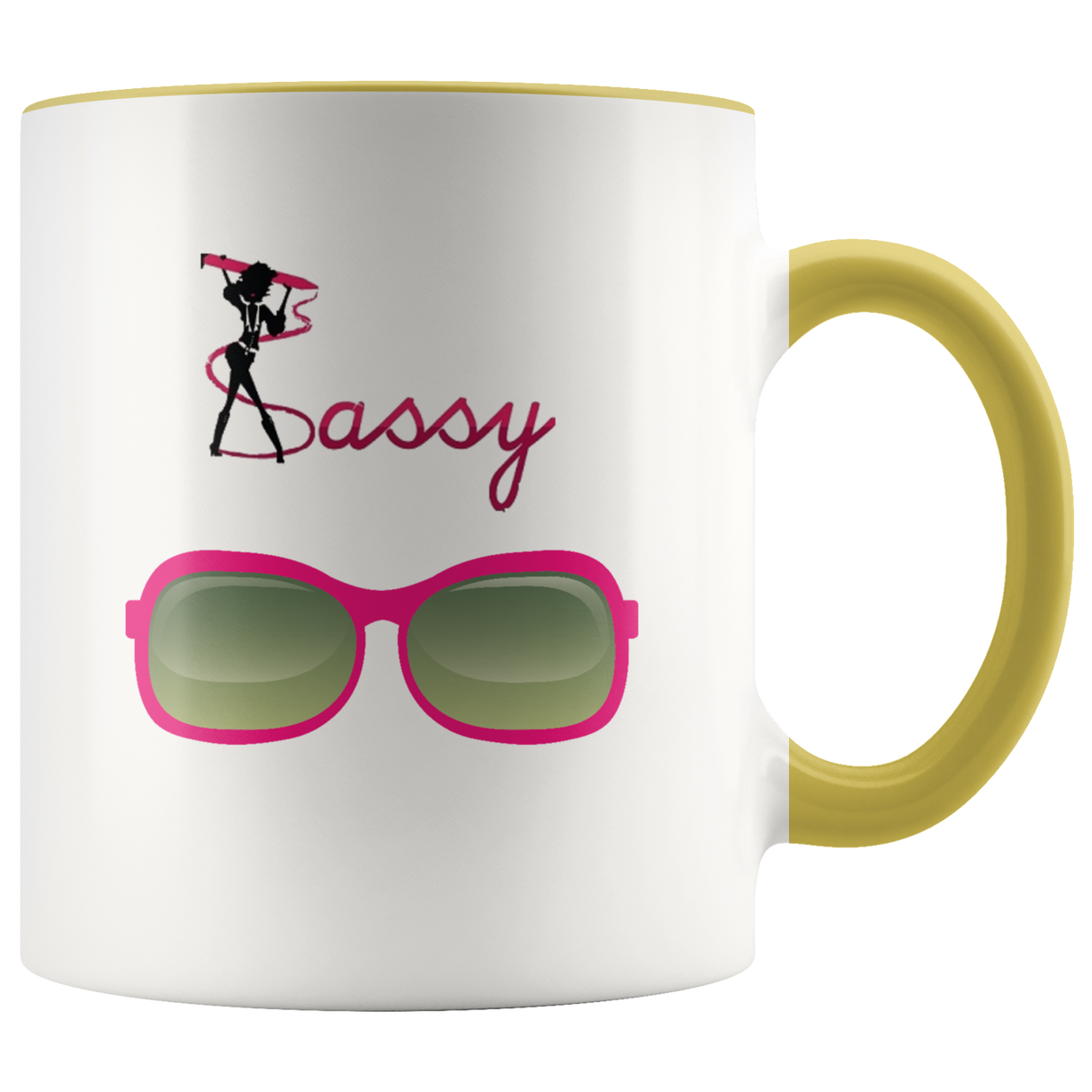 Sunglasses Mug Ceramic Accent Mug - Yellow | Shop Sassy Chick